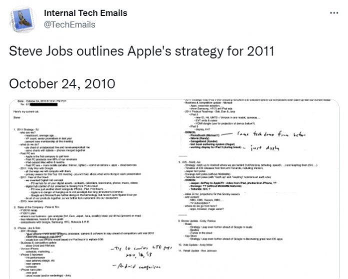 iPhone nano: piano nelle ultime email di Steve Jobs